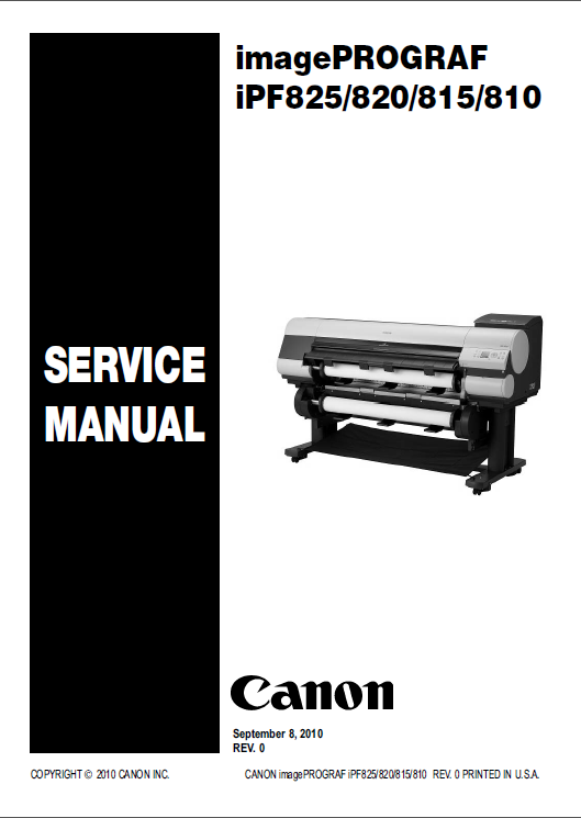 Canon ImagePROGRAF iPF825 820 815 810 Service Manual-1
